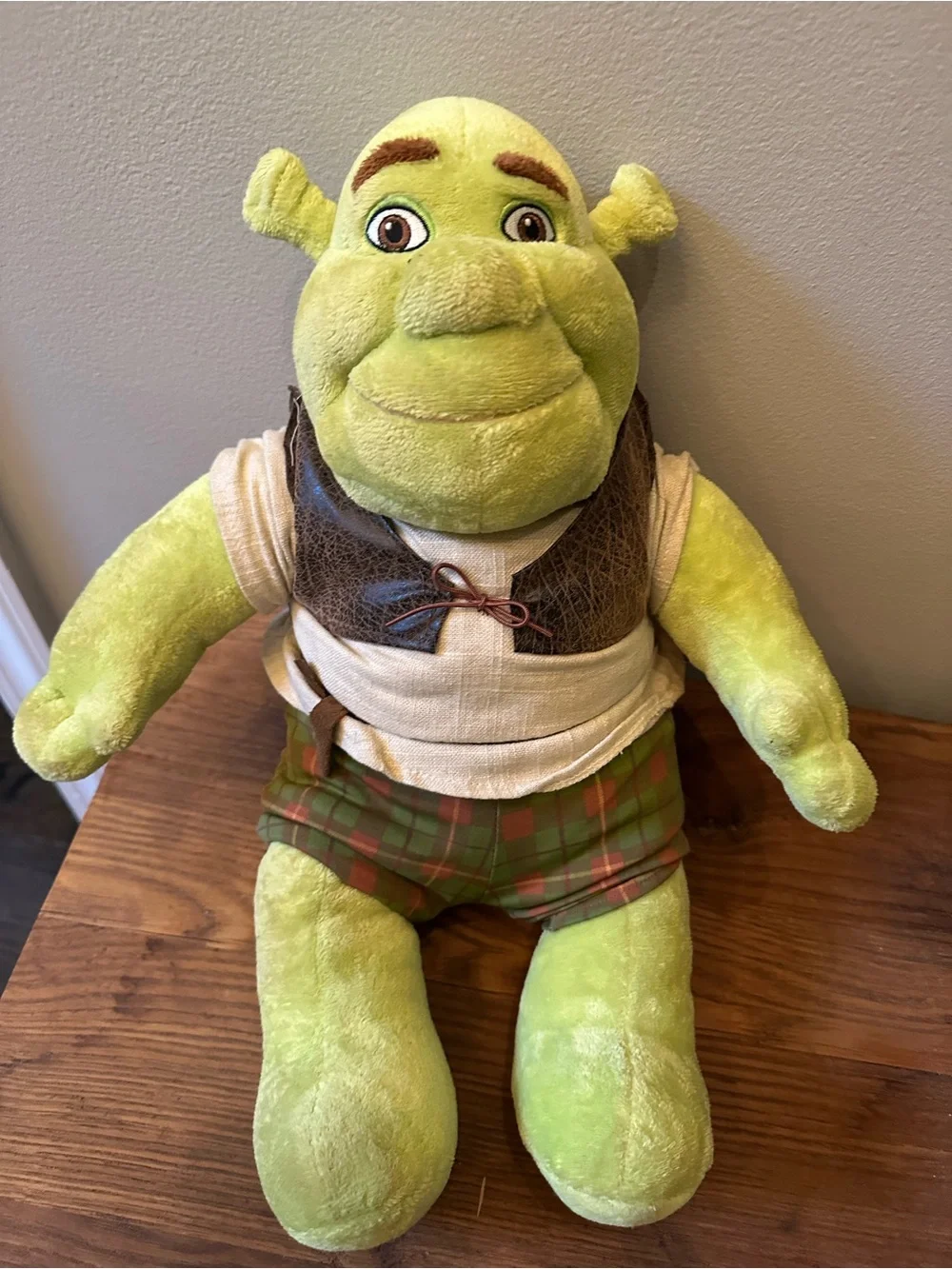 Build-A-Bear Green Plush with Camouflage Vest